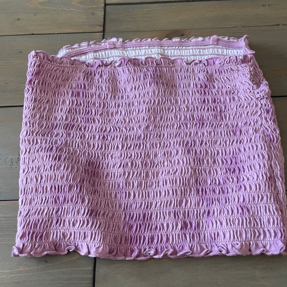 Abercrombie Kids 10/12 Purple 'Ruffled/Ruched' Tank top with Removable Straps - Picture 4 of 7